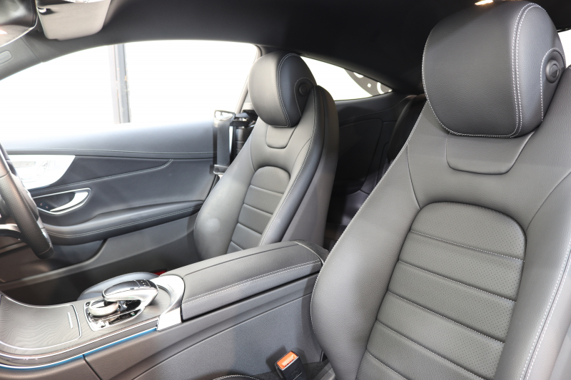 メルセデスベンツ Cクラス C180ｸｰﾍﾟ ｽﾎﾟｰﾂ ﾚｰﾀﾞｰｾｰﾌﾃｨPKG　ｷｰﾚｽｺﾞｰ 黒革 HDDﾅﾋﾞTV BT音楽 ﾊﾞｯｸｶﾒﾗ PTS LEDﾗｲﾄ AMGｴｱﾛ&18AW ﾀﾞｲﾅﾐｯｸS 9AT　2年保証