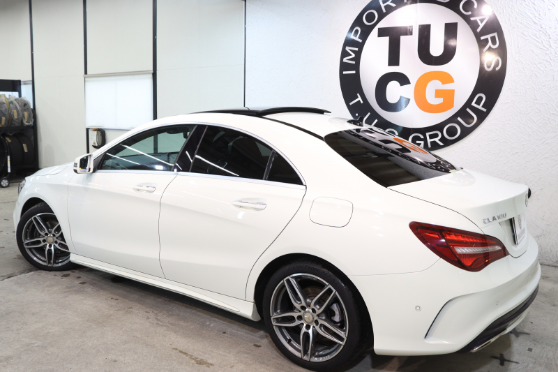 メルセデスベンツ CLAクラス CLA180ｽﾎﾟｰﾂ AMGﾚｻﾞｰｴｸｽｸﾙｰｼﾌﾞ&ﾚｰﾀﾞｰｾｰﾌﾃｨPKG　後期 ｷｰﾚｽｺﾞｰ 黒本革 ﾊﾟﾉﾗﾏSR HDDﾅﾋﾞTV ｽﾏﾎ連携 harman/kardon ﾊﾞｯｸｶﾒﾗ PTS LEDﾗｲﾄ AMGｴｱﾛ&18AW ﾀﾞｲﾅﾐｯｸS 7AT　2年保証