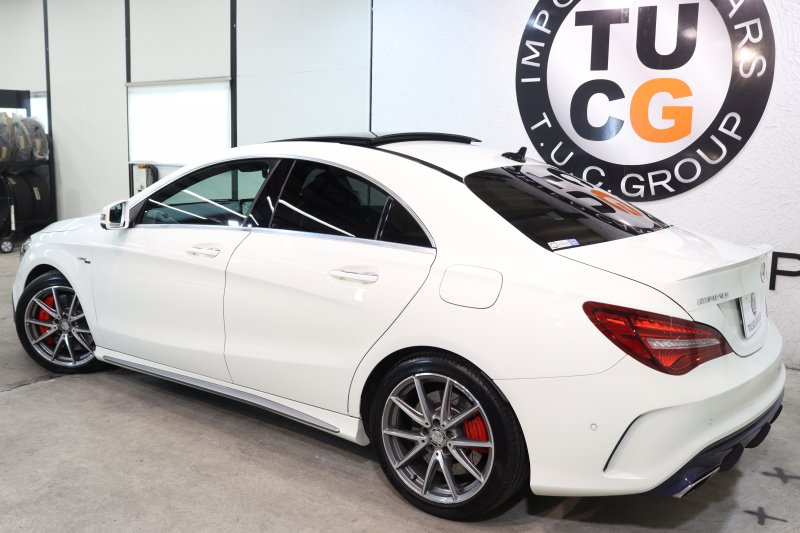 AMG CLAクラス CLA45 4MATIC ﾚｰﾀﾞｰｾｰﾌﾃｨPKG　後期 ｷｰﾚｽｺﾞｰ 黒本革 ﾊﾟﾉﾗﾏSR HDDﾅﾋﾞTV ｽﾏﾎ連携 ﾊﾞｯｸｶﾒﾗ PTS LEDﾍｯﾄﾞﾗｲﾄ AMGﾗｲﾄﾞｺﾝﾄﾛｰﾙｻｽ ﾀﾞｲﾅﾐｯｸｾﾚｸﾄ 7AT　2年保証