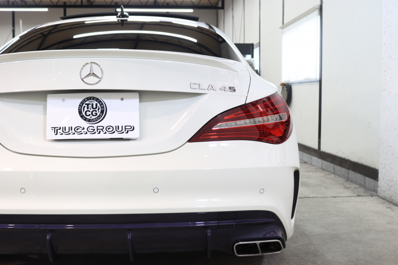 AMG CLAクラス CLA45 4MATIC ﾚｰﾀﾞｰｾｰﾌﾃｨPKG　後期 ｷｰﾚｽｺﾞｰ 黒本革 ﾊﾟﾉﾗﾏSR HDDﾅﾋﾞTV ｽﾏﾎ連携 ﾊﾞｯｸｶﾒﾗ PTS LEDﾍｯﾄﾞﾗｲﾄ AMGﾗｲﾄﾞｺﾝﾄﾛｰﾙｻｽ ﾀﾞｲﾅﾐｯｸｾﾚｸﾄ 7AT　2年保証