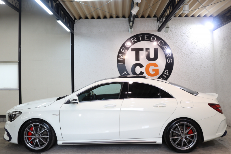 AMG CLAクラス CLA45 4MATIC ﾚｰﾀﾞｰｾｰﾌﾃｨPKG　後期 ｷｰﾚｽｺﾞｰ 黒本革 ﾊﾟﾉﾗﾏSR HDDﾅﾋﾞTV ｽﾏﾎ連携 ﾊﾞｯｸｶﾒﾗ PTS LEDﾍｯﾄﾞﾗｲﾄ AMGﾗｲﾄﾞｺﾝﾄﾛｰﾙｻｽ ﾀﾞｲﾅﾐｯｸｾﾚｸﾄ 7AT　2年保証