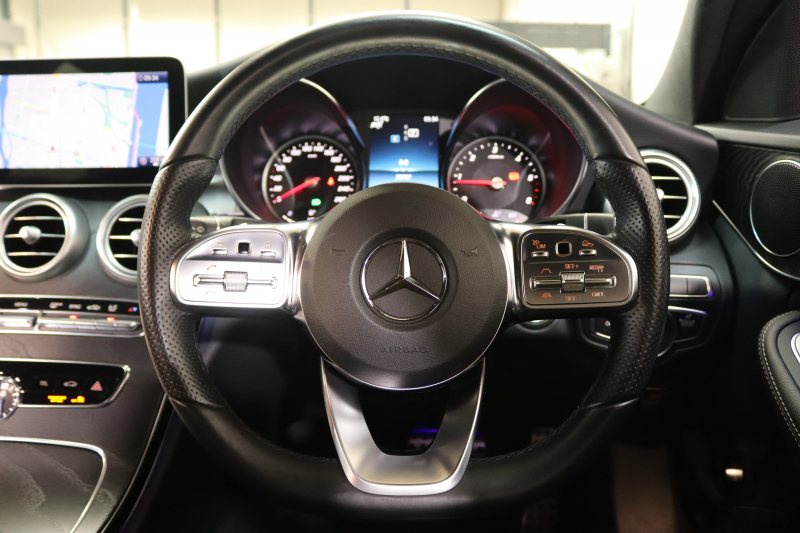 メルセデスベンツ Cクラス C220d AVG AMGﾗｲﾝ ﾚｰﾀﾞｰｾｰﾌﾃｨPKG　後期 ｷｰﾚｽｺﾞｰ 黒革 HDDﾅﾋﾞTV ｽﾏﾎ連携 ﾊﾞｯｸｶﾒﾗ PTS LEDﾗｲﾄ AMGｴｱﾛ&18AW ﾀﾞｲﾅﾐｯｸS ｴｱｻｽ 9AT　2年保証