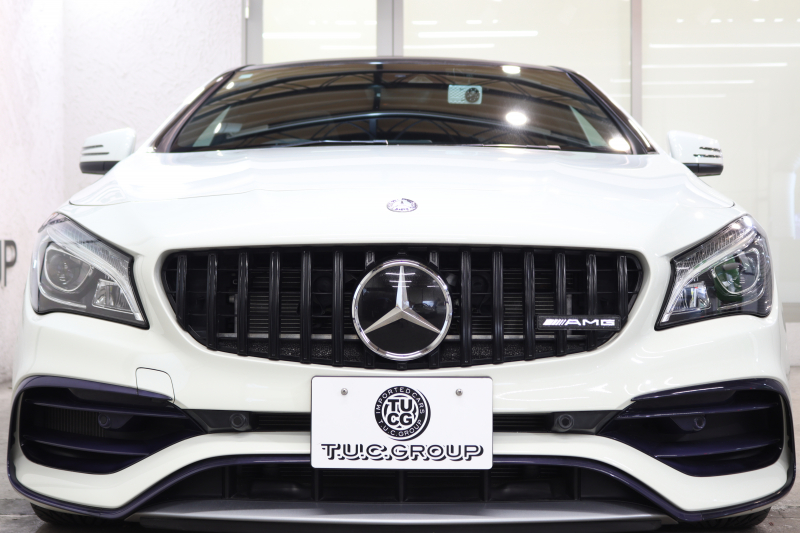 AMG CLAクラス CLA45 4MATIC ｼｭｰﾃｨﾝｸﾞﾌﾞﾚｰｸ ﾚｰﾀﾞｰｾｰﾌﾃｨPKG　後期 ｷｰﾚｽｺﾞｰ 黒本革 ﾊﾟﾉﾗﾏSR HDDﾅﾋﾞTV&ｷｬﾝｾﾗｰ ｽﾏﾎ連携 ﾊﾞｯｸｶﾒﾗ PTS LEDﾗｲﾄ 自動Rｹﾞｰﾄ ﾊﾝｽﾞﾌﾘｰA AMG専用装備&ﾁｭｰﾆﾝｸﾞ ﾊﾟﾅﾒﾘｶｰﾅｸﾞﾘﾙ 7AT　2年保証