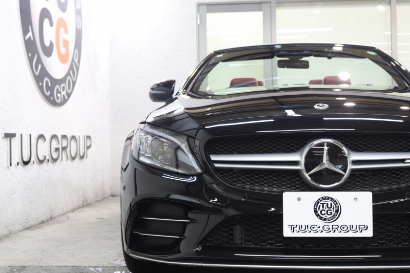 AMG Cクラス C43 4MATIC ｶﾌﾞﾘｵﾚ ﾚｰﾀﾞｰｾｰﾌﾃｨPKG　後期 赤本革 ｴｱｽｶｰﾌ ﾍｯﾄﾞｱｯﾌﾟD HDDﾅﾋﾞTV ｽﾏﾎ連携 ﾌﾞﾙﾒｽﾀｰ ﾊﾞｯｸｶﾒﾗ PTS LEDﾗｲﾄ AMG専用装備&ﾁｭｰﾆﾝｸﾞﾀﾞｲﾅﾐｯｸｾﾚｸﾄ 赤幌 9AT　2年保証