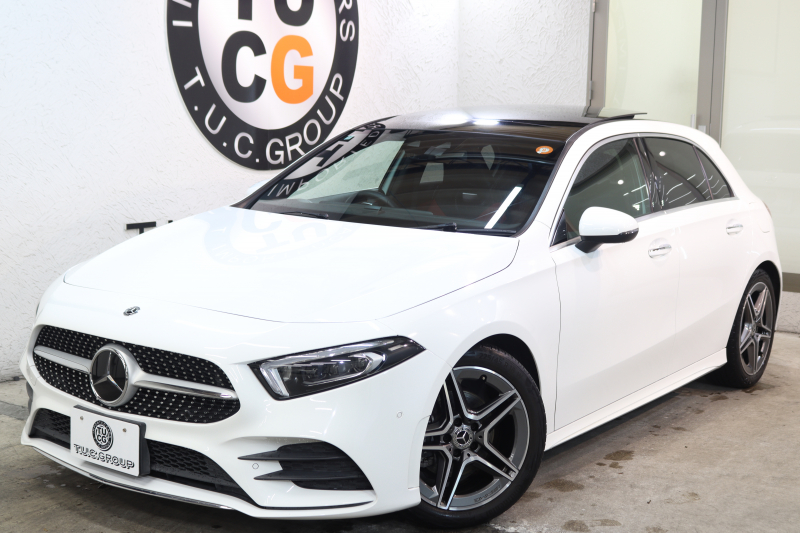 メルセデスベンツ Aクラス A180ｽﾀｲﾙ AMGﾗｲﾝ AMGﾚｻﾞｰｴｸｽｸﾙｰｼﾌﾞ&ﾅﾋﾞｹﾞｰｼｮﾝ&ﾚｰﾀﾞｰｾｰﾌﾃｨPKG　1ｵｰﾅｰ ｷｰﾚｽｺﾞｰ 赤/黒本革 ﾊﾟﾉﾗﾏSR MBUXﾅﾋﾞTV BT音楽 ﾊﾞｯｸｶﾒﾗ PTS LEDﾗｲﾄ AMGｴｱﾛ&18AW ﾀﾞｲﾅﾐｯｸｾﾚｸﾄ ﾜｲﾔﾚｽ充電 7AT　2年保証