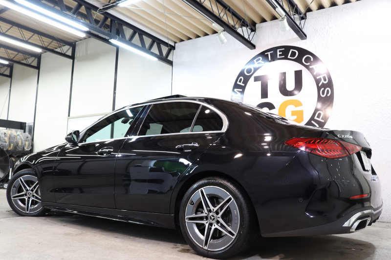 メルセデスベンツ Cクラス C220d AVG AMGﾗｲﾝ ﾚｻﾞｰｴｸｽｸﾙｰｼﾌﾞ&ﾍﾞｰｼｯｸ&ﾚｰﾀﾞｰｾｰﾌﾃｨPKG　ISG搭載 ｷｰﾚｽｺﾞｰ 黒本革 ﾊﾟﾉﾗﾏSR ﾍｯﾄﾞｱｯﾌﾟD MBUX/ARﾅﾋﾞTV ｽﾏﾎ連携 360ｶﾒﾗ PTS LEDﾗｲﾄ 自動ﾄﾗﾝｸ AMGｴｱﾛ&18AW ﾜｲﾔﾚｽ充電 9AT　2年保証