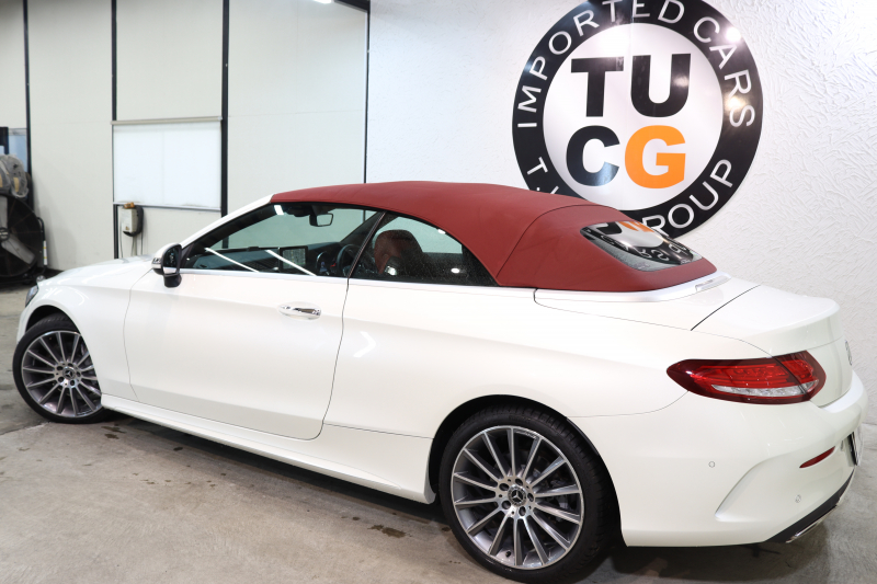 メルセデスベンツ Cクラス C180ｶﾌﾞﾘｵﾚ ｽﾎﾟｰﾂ ﾚｻﾞｰｴｸｽｸﾙｰｼﾌﾞ&ﾚｰﾀﾞｰｾｰﾌﾃｨPKG　ｷｰﾚｽｺﾞｰ 赤本革 ｴｱｽｶｰﾌ ﾍｯﾄﾞｱｯﾌﾟD HDDﾅﾋﾞTV BT音楽 ﾊﾞｯｸｶﾒﾗ PTS LEDﾗｲﾄ AMGｴｱﾛ&19AW ﾀﾞｲﾅﾐｯｸS 赤幌 9AT　2年保証