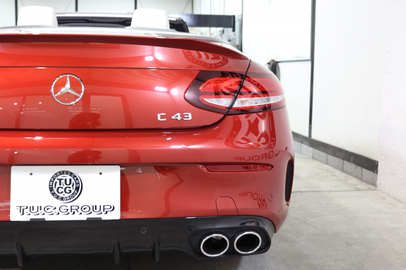 AMG Cクラス C43 4MATIC ｶﾌﾞﾘｵﾚ ﾚｰﾀﾞｰｾｰﾌﾃｨPKG　後期 ｷｰﾚｽｺﾞｰ 白本革 ｴｱｽｶｰﾌ ﾍｯﾄﾞｱｯﾌﾟD HDDﾅﾋﾞTV ｽﾏﾎ連携 ﾌﾞﾙﾒｽﾀｰ ﾊﾞｯｸｶﾒﾗ PTS LEDﾗｲﾄ AMG専用装備&ﾁｭｰﾆﾝｸﾞﾀﾞｲﾅﾐｯｸｾﾚｸﾄ 青幌 9AT　2年保証