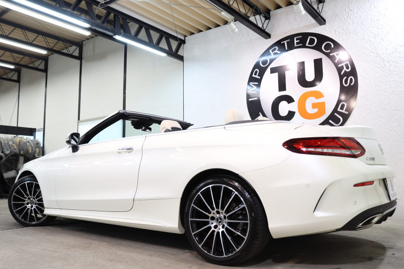 メルセデスベンツ Cクラス C180ｶﾌﾞﾘｵﾚ ｽﾎﾟｰﾂ ﾚｻﾞｰｴｸｽｸﾙｰｼﾌﾞ&ﾚｰﾀﾞｰｾｰﾌﾃｨPKG　後期最終 ｷｰﾚｽｺﾞｰ 白本革 ｴｱｽｶｰﾌ 青幌 ﾍｯﾄﾞｱｯﾌﾟD HDDﾅﾋﾞTV ｽﾏﾎ連携 ﾊﾞｯｸｶﾒﾗ PTS LEDﾗｲﾄ AMGｴｱﾛ&19AW ｴｱｻｽ 9AT　2年保証