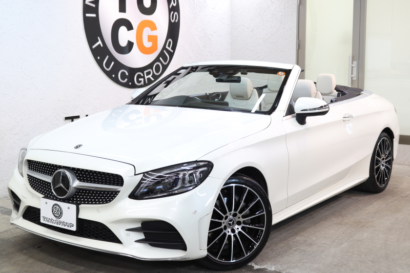 メルセデスベンツ Cクラス C180ｶﾌﾞﾘｵﾚ ｽﾎﾟｰﾂ ﾚｻﾞｰｴｸｽｸﾙｰｼﾌﾞ&ﾚｰﾀﾞｰｾｰﾌﾃｨPKG　後期最終 ｷｰﾚｽｺﾞｰ 白本革 ｴｱｽｶｰﾌ 青幌 ﾍｯﾄﾞｱｯﾌﾟD HDDﾅﾋﾞTV ｽﾏﾎ連携 ﾊﾞｯｸｶﾒﾗ PTS LEDﾗｲﾄ AMGｴｱﾛ&19AW ｴｱｻｽ 9AT　2年保証