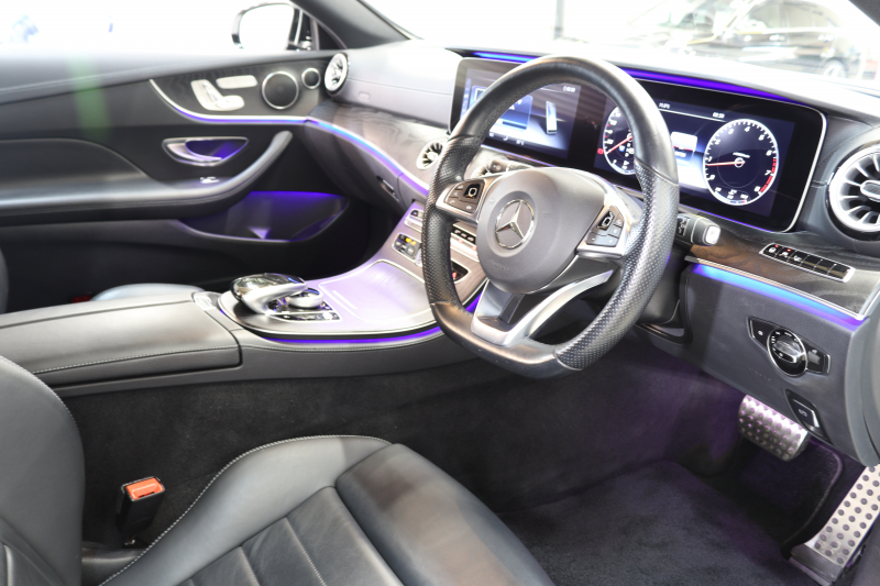 メルセデスベンツ Eクラス E300ｸｰﾍﾟ ｽﾎﾟｰﾂ ﾚｰﾀﾞｰｾｰﾌﾃｨPKG　ｷｰﾚｽｺﾞｰ 黒本革 ｼｰﾄﾋｰﾀｰ ﾍｯﾄﾞｱｯﾌﾟD HDDﾅﾋﾞTV ｽﾏﾎ連携 360ｶﾒﾗ PTS LEDﾗｲﾄ ﾊﾝｽﾞﾌﾘｰA AMGｴｱﾛ&19AW ﾊﾟﾅﾒﾘｶｰﾅｸﾞﾘﾙ ﾀﾞｲﾅﾐｯｸｾﾚｸﾄ 9AT　2年保証