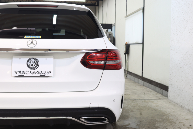 メルセデスベンツ Cクラス C220dｽﾃｰｼｮﾝﾜｺﾞﾝ AVG AMGﾗｲﾝ ﾚｰﾀﾞｰｾｰﾌﾃｨPKG　後期 MEｺﾈｸﾄ ｷｰﾚｽｺﾞｰ 黒革 HDDﾅﾋﾞTV ｽﾏﾎ連携 ﾊﾞｯｸｶﾒﾗ PTS LEDﾗｲﾄ 自動Rｹﾞｰﾄ AMGｴｱﾛ&18AW ｴｱｻｽ 9AT　2年保証