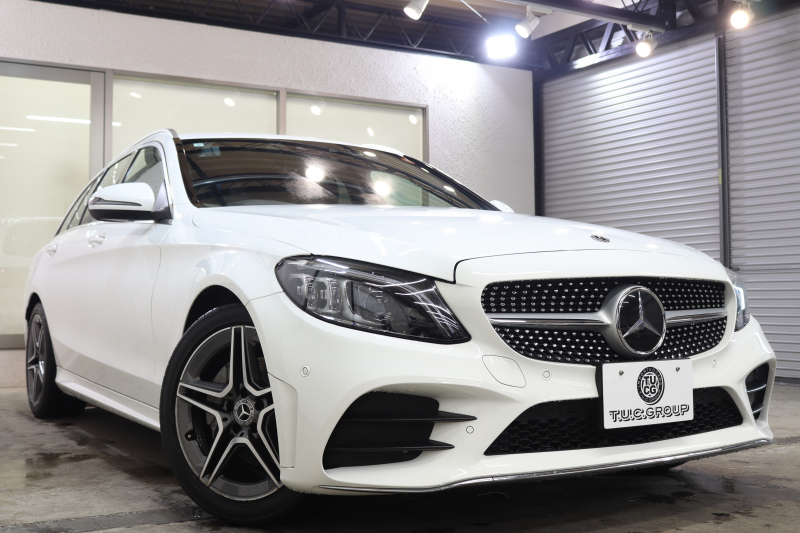 メルセデスベンツ Cクラス C220dｽﾃｰｼｮﾝﾜｺﾞﾝ AVG AMGﾗｲﾝ ﾚｰﾀﾞｰｾｰﾌﾃｨPKG　後期 MEｺﾈｸﾄ ｷｰﾚｽｺﾞｰ 黒革 HDDﾅﾋﾞTV ｽﾏﾎ連携 ﾊﾞｯｸｶﾒﾗ PTS LEDﾗｲﾄ 自動Rｹﾞｰﾄ AMGｴｱﾛ&18AW ｴｱｻｽ 9AT　2年保証