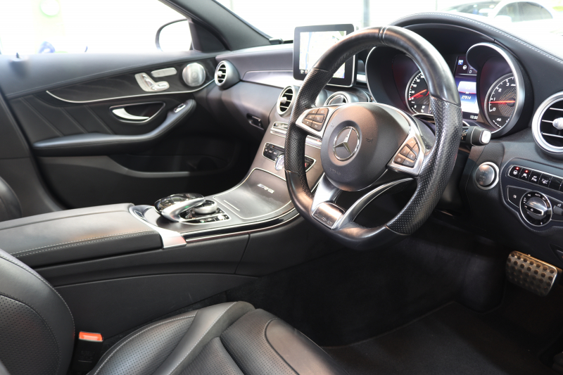 AMG Cクラス C63ｽﾃｰｼｮﾝﾜｺﾞﾝ ﾚｰﾀﾞｰｾｰﾌﾃｨPKG　ｷｰﾚｽｺﾞｰ 黒本革 ﾊﾟﾉﾗﾏSR ﾍｯﾄﾞｱｯﾌﾟD HDDﾅﾋﾞTV BT音楽 ﾌﾞﾙﾒｽﾀｰ ﾊﾞｯｸｶﾒﾗ PTS LEDﾗｲﾄ ﾊﾝｽﾞﾌﾘｰA AMG専用装備&ﾁｭｰﾆﾝｸﾞﾀﾞｲﾅﾐｯｸｾﾚｸﾄ　2年保証