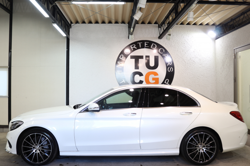 メルセデスベンツ Cクラス C250 ｽﾎﾟｰﾂ ﾚｻﾞｰｴｸｽｸﾙｰｼﾌﾞ&ﾚｰﾀﾞｰｾｰﾌﾃｨPKG ｷｰﾚｽｺﾞｰ 黒本革 HUD HDDﾅﾋﾞTV ﾌﾞﾙﾒｽﾀ BT音楽 ﾊﾞｯｸｶﾒﾗ PTS LEDﾗｲﾄ 自動ﾄﾗﾝｸ ｴｱﾊﾞﾗﾝｽPKG AMGｴｱﾛ&18AW ｴｱｻｽ　2年保証