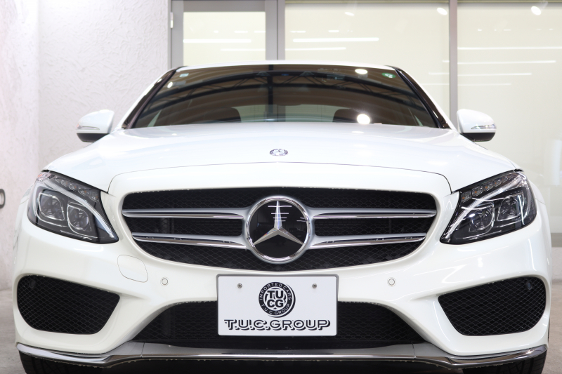 メルセデスベンツ Cクラス C250 ｽﾎﾟｰﾂ ﾚｻﾞｰｴｸｽｸﾙｰｼﾌﾞ&ﾚｰﾀﾞｰｾｰﾌﾃｨPKG ｷｰﾚｽｺﾞｰ 黒本革 HUD HDDﾅﾋﾞTV ﾌﾞﾙﾒｽﾀ BT音楽 ﾊﾞｯｸｶﾒﾗ PTS LEDﾗｲﾄ 自動ﾄﾗﾝｸ ｴｱﾊﾞﾗﾝｽPKG AMGｴｱﾛ&18AW ｴｱｻｽ　2年保証