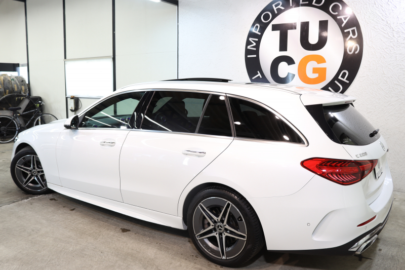 メルセデスベンツ Cクラス C200ｽﾃｰｼｮﾝﾜｺﾞﾝ AVG AMGﾗｲﾝ ﾚｻﾞｰｴｸｽｸﾙｰｼﾌﾞ&ﾍﾞｰｼｯｸ&ﾚｰﾀﾞｰｾｰﾌﾃｨPKG　ISG搭載 ｷｰﾚｽｺﾞｰ 茶/黒本革 ﾊﾟﾉﾗﾏSR ﾍｯﾄﾞｱｯﾌﾟD MBUXﾅﾋﾞTV ｽﾏﾎ連携 360ｶﾒﾗ PTS LEDﾗｲﾄ 自動Rｹﾞｰﾄ AMGｴｱﾛ&18AW ﾜｲﾔﾚｽ充電 9AT　2年保証