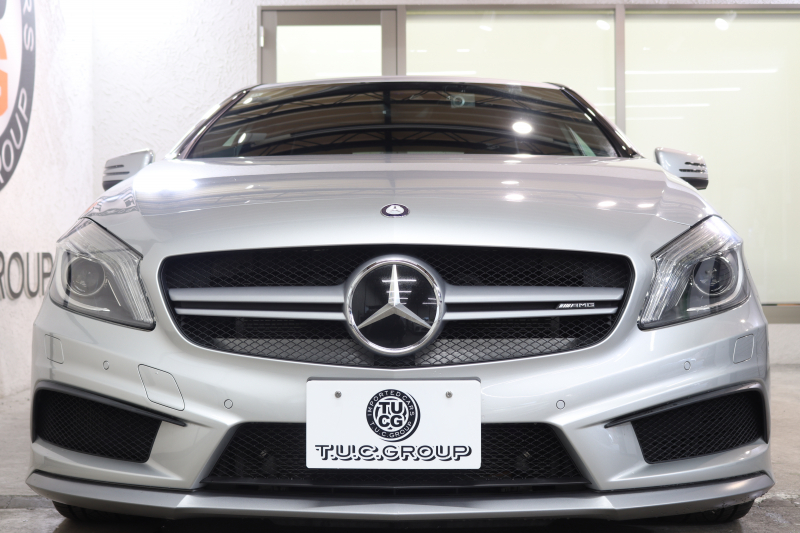 AMG Aクラス A45 4MATIC AMGｴｸｽｸﾙｰｼﾌﾞ&ﾚｰﾀﾞｰｾｰﾌﾃｨPKG　黒本革 ｼｰﾄﾋｰﾀｰ HDDﾅﾋﾞTV BT音楽 ﾊﾞｯｸｶﾒﾗ PTS ｷｾﾉﾝ AMG専用装備&ﾁｭｰﾆﾝｸﾞ 7AT　2年保証