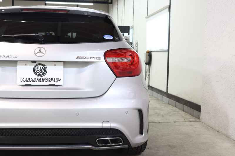 AMG Aクラス A45 4MATIC AMGｴｸｽｸﾙｰｼﾌﾞ&ﾚｰﾀﾞｰｾｰﾌﾃｨPKG　黒本革 ｼｰﾄﾋｰﾀｰ HDDﾅﾋﾞTV BT音楽 ﾊﾞｯｸｶﾒﾗ PTS ｷｾﾉﾝ AMG専用装備&ﾁｭｰﾆﾝｸﾞ 7AT　2年保証