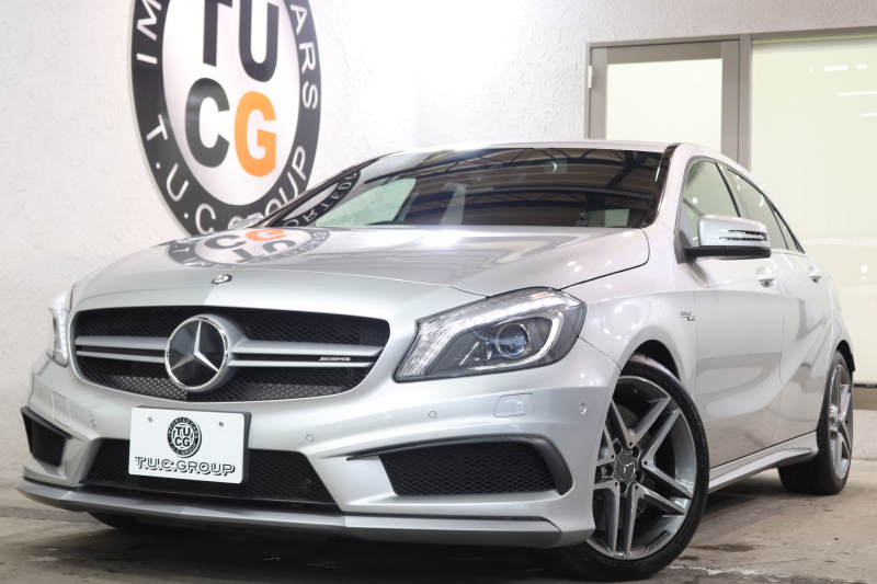 AMG Aクラス A45 4MATIC AMGｴｸｽｸﾙｰｼﾌﾞ&ﾚｰﾀﾞｰｾｰﾌﾃｨPKG　黒本革 ｼｰﾄﾋｰﾀｰ HDDﾅﾋﾞTV BT音楽 ﾊﾞｯｸｶﾒﾗ PTS ｷｾﾉﾝ AMG専用装備&ﾁｭｰﾆﾝｸﾞ 7AT　2年保証