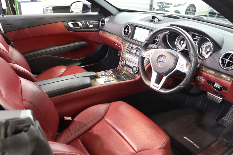 メルセデスベンツ SLクラス SL350 AMGｽﾎﾟｰﾂ&ﾚｰﾀﾞｰｾｰﾌﾃｨPKG　ｷｰﾚｽｺﾞｰ 赤本革 ｴｱｽｶｰﾌ ﾏｼﾞｯｸｽｶｲR HDDﾅﾋﾞTV BT音楽 ﾊﾞｯｸｶﾒﾗ PTS ｷｾﾉﾝ ﾊﾝｽﾞﾌﾘｰA AMGｴｱﾛ&19AW 7AT 希少色ﾃﾉﾗｲﾄｸﾞﾚｰ　2年保証