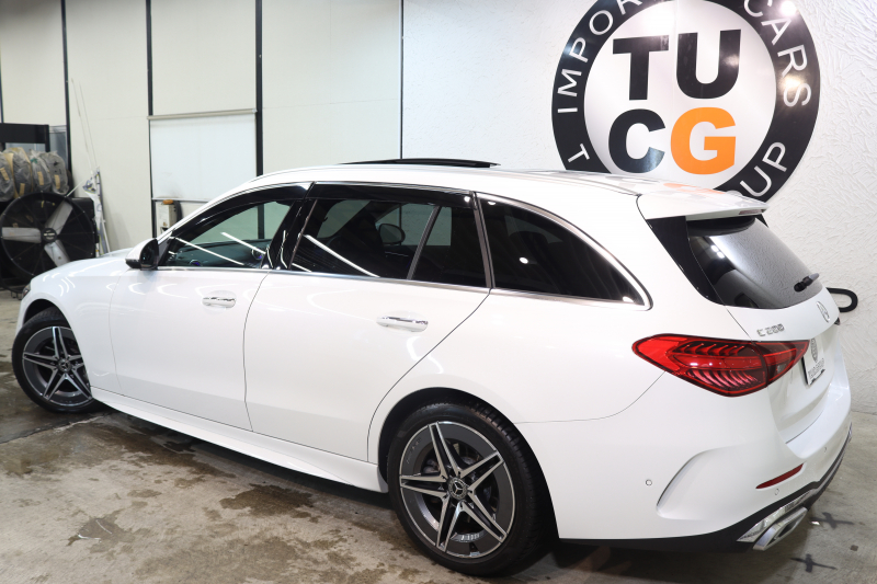 メルセデスベンツ Cクラス C200ｽﾃｰｼｮﾝﾜｺﾞﾝ AVG AMGﾗｲﾝ ﾚｻﾞｰｴｸｽｸﾙｰｼﾌﾞ&ﾍﾞｰｼｯｸ&ﾚｰﾀﾞｰｾｰﾌﾃｨPKG　ISG搭載 ｷｰﾚｽｺﾞｰ 赤/黒本革 ﾊﾟﾉﾗﾏSR ﾍｯﾄﾞｱｯﾌﾟD MBUXﾅﾋﾞTV&ARﾅﾋﾞ ｽﾏﾎ連携 360ｶﾒﾗ PTS LEDﾗｲﾄ 自動Rｹﾞｰﾄ AMGｴｱﾛ&18AW 9AT　2年保証