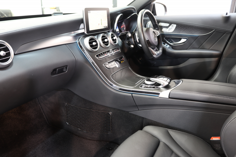 AMG Cクラス C43 4MATIC ｴｸｽｸﾙｰｼﾌﾞ&ﾚｰﾀﾞｰｾｰﾌﾃｨPKG　中期 ｷｰﾚｽｺﾞｰ 黒本革 ﾍｯﾄﾞｱｯﾌﾟD HDDﾅﾋﾞTV BT音楽 ﾌﾞﾙﾒｽﾀｰ ﾊﾞｯｸｶﾒﾗ PTS LEDﾗｲﾄ ﾊﾝｽﾞﾌﾘｰA AMG専用装備&ﾁｭｰﾆﾝｸﾞ 9AT　2年保証