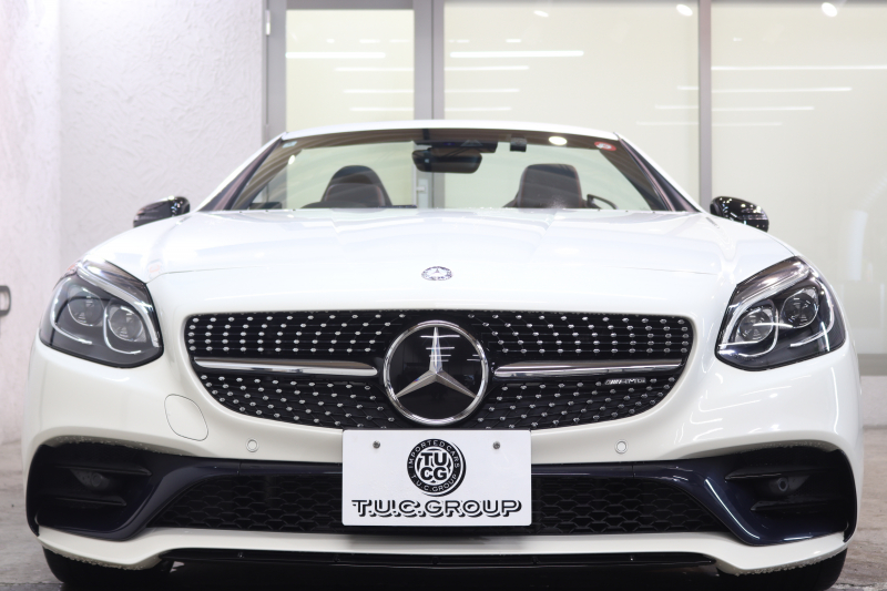 AMG SLC SLC43 AMGﾅｲﾄ&ﾚｰﾀﾞｰｾｰﾌﾃｨPKG　ｷｰﾚｽｺﾞｰ 黒本革 ﾏｼﾞｯｸｽｶｲR HDDﾅﾋﾞTV ｽﾏﾎ連携 harman/kardon ﾊﾞｯｸｶﾒﾗ PTS LEDﾗｲﾄ AMG専用装備&ﾁｭｰﾆﾝｸﾞ 9AT　2年保証