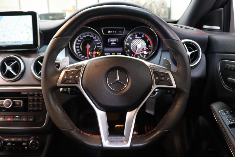 AMG CLAクラス CLA45 4MATIC ｱﾄﾞﾊﾞﾝｽﾄﾞ&ﾚｰﾀﾞｰｾｰﾌﾃｨPKG　1ｵｰﾅｰ 黒本革 HDDﾅﾋﾞTV BT音楽 harman/kardon ﾊﾞｯｸｶﾒﾗ PTS ｷｾﾉﾝ AMG専用装備&ﾁｭｰﾆﾝｸﾞ 7AT　2年保証