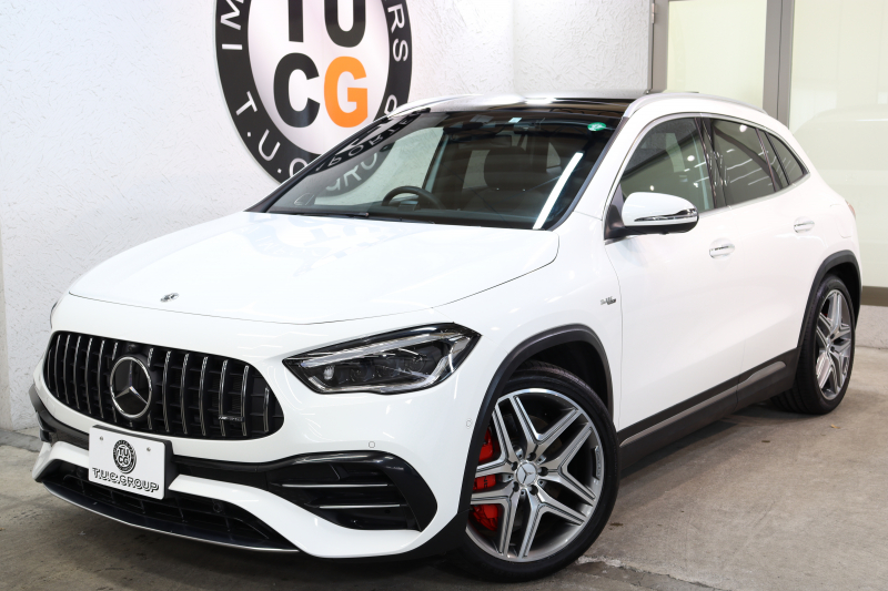 AMG GLA GLA45S 4MATIC+ ｱﾄﾞﾊﾞﾝｽﾄﾞ&ﾚｰﾀﾞｰｾｰﾌﾃｨPKG　現行 ｷｰﾚｽｺﾞｰ 灰/黒本革 ﾊﾟﾉﾗﾏSR ﾍｯﾄﾞｱｯﾌﾟD MBUXﾅﾋﾞTV BT音楽 ﾌﾞﾙﾒｽﾀｰ 360ｶﾒﾗ PTS LEDﾗｲﾄ ﾊﾝｽﾞﾌﾘｰA AMG専用装備&ﾁｭｰﾆﾝｸﾞ 8AT　2年保証