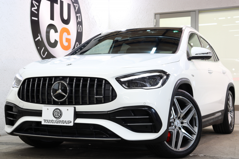 AMG GLA GLA45S 4MATIC+ ｱﾄﾞﾊﾞﾝｽﾄﾞ&ﾚｰﾀﾞｰｾｰﾌﾃｨPKG　現行 ｷｰﾚｽｺﾞｰ 灰/黒本革 ﾊﾟﾉﾗﾏSR ﾍｯﾄﾞｱｯﾌﾟD MBUXﾅﾋﾞTV BT音楽 ﾌﾞﾙﾒｽﾀｰ 360ｶﾒﾗ PTS LEDﾗｲﾄ ﾊﾝｽﾞﾌﾘｰA AMG専用装備&ﾁｭｰﾆﾝｸﾞ 8AT　2年保証