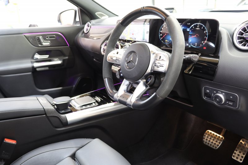 AMG GLA GLA45S 4MATIC+ ｱﾄﾞﾊﾞﾝｽﾄﾞ&ﾚｰﾀﾞｰｾｰﾌﾃｨPKG　現行 ｷｰﾚｽｺﾞｰ 灰/黒本革 ﾊﾟﾉﾗﾏSR ﾍｯﾄﾞｱｯﾌﾟD MBUXﾅﾋﾞTV BT音楽 ﾌﾞﾙﾒｽﾀｰ 360ｶﾒﾗ PTS LEDﾗｲﾄ ﾊﾝｽﾞﾌﾘｰA AMG専用装備&ﾁｭｰﾆﾝｸﾞ 8AT　2年保証
