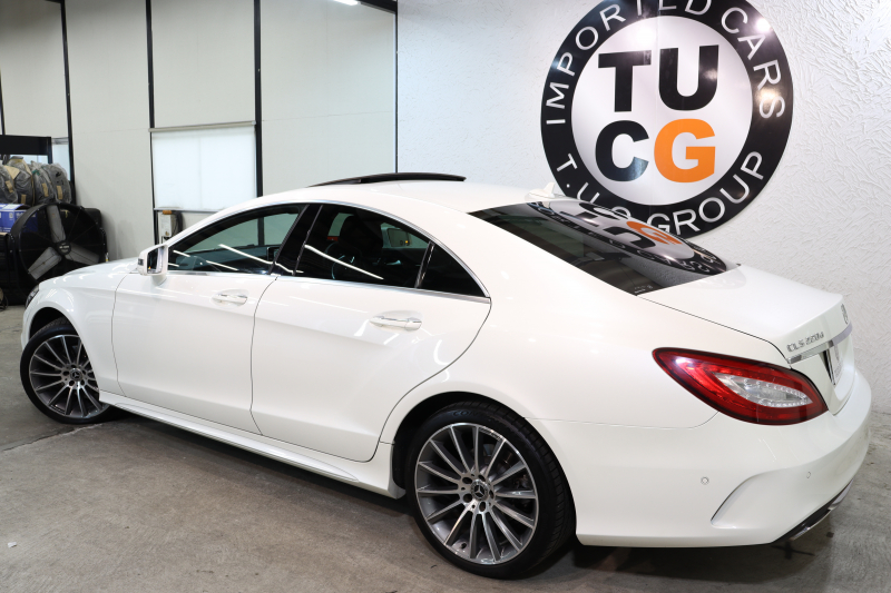 メルセデスベンツ CLS CLS220d AMGﾗｲﾝ ﾚｰﾀﾞｰｾｰﾌﾃｨPKG　後期 ｷｰﾚｽｺﾞｰ 黒本革 全席ﾋｰﾀｰ ｻﾝﾙｰﾌ HDDﾅﾋﾞTV ｽﾏﾎ連携 360ｶﾒﾗ PTS LEDﾗｲﾄ 自動ﾄﾗﾝｸ AMGｴｱﾛ&19AW ｴｱｻｽ 7AT　2年保証