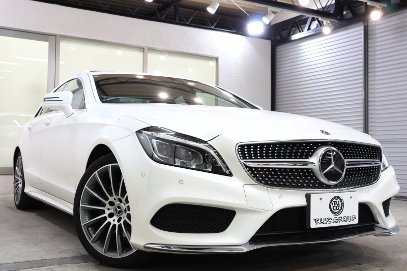 メルセデスベンツ CLS CLS220d AMGﾗｲﾝ ﾚｰﾀﾞｰｾｰﾌﾃｨPKG　後期 ｷｰﾚｽｺﾞｰ 黒本革 全席ﾋｰﾀｰ ｻﾝﾙｰﾌ HDDﾅﾋﾞTV ｽﾏﾎ連携 360ｶﾒﾗ PTS LEDﾗｲﾄ 自動ﾄﾗﾝｸ AMGｴｱﾛ&19AW ｴｱｻｽ 7AT　2年保証