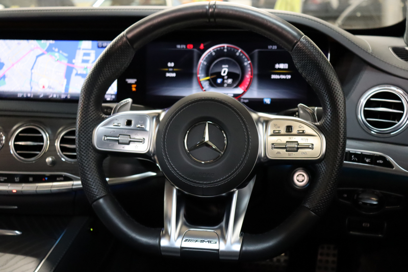 AMG Sクラス S63ﾛﾝｸﾞ ﾚｰﾀﾞｰｾｰﾌﾃｨPKG　後期 ｷｰﾚｽｺﾞｰ 黒本革 ﾍﾞﾝﾁﾚｰﾀｰ ﾊﾟﾉﾗﾏSR ﾍｯﾄﾞｱｯﾌﾟD HDDﾅﾋﾞTV ｽﾏﾎ連携 ﾌﾞﾙﾒｽﾀｰ 360ｶﾒﾗ PTS LEDﾗｲﾄ ﾊﾝｽﾞﾌﾘｰA ｸﾛｰｼﾞﾝｸﾞSP AMG専用装備&ﾁｭｰﾆﾝｸﾞ ｴｱｻｽ 9AT　2年保証