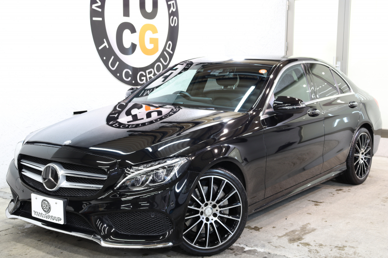 メルセデスベンツ Cクラス C250 ｽﾎﾟｰﾂ ﾚｻﾞｰｴｸｽｸﾙｰｼﾌﾞ&ﾚｰﾀﾞｰｾｰﾌﾃｨPKG　中期 ｷｰﾚｽｺﾞｰ 黒本革 ﾍｯﾄﾞｱｯﾌﾟD HDDﾅﾋﾞTV BT音楽 ﾌﾞﾙﾒｽﾀｰ ﾊﾞｯｸｶﾒﾗ PTS LEDﾗｲﾄ ﾊﾝｽﾞﾌﾘｰA AMGｴｱﾛ&19AW ﾀﾞｲﾅﾐｯｸS 9AT　2年保証
