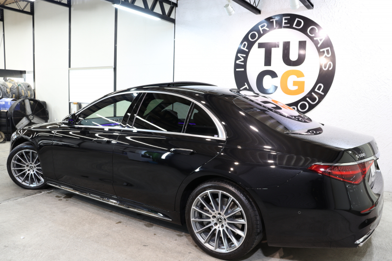 メルセデスベンツ Sクラス S500 4MATIC AMGﾗｲﾝ ﾚｻﾞｰｴｸｽｸﾙｰｼﾌﾞ&ﾍﾞｰｼｯｸ&ﾚｰﾀﾞｰｾｰﾌﾃｨPKG　ISG搭載 1ｵｰﾅｰ ｷｰﾚｽｺﾞｰ 黒本革 ﾍﾞﾝﾁﾚｰﾀｰ ﾊﾟﾉﾗﾏSR ﾍｯﾄﾞｱｯﾌﾟD MBUXﾅﾋﾞTV ｽﾏﾎ連携 ﾌﾞﾙﾒｽﾀｰ 360ｶﾒﾗ PTS LEDﾗｲﾄ ﾊﾝｽﾞﾌﾘｰA AMGｴｱﾛ&20AW ﾜｲﾔﾚｽ充電 9AT　2年保証