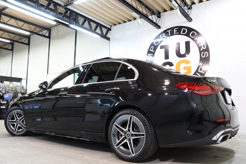 メルセデスベンツ Cクラス C200 4MATIC AVG AMGﾗｲﾝ ﾚｻﾞｰｴｸｽｸﾙｰｼﾌﾞ&ﾍﾞｰｼｯｸ&ﾚｰﾀﾞｰｾｰﾌﾃｨPKG　ISG搭載 ｷｰﾚｽｺﾞｰ 黒本革 ﾊﾟﾉﾗﾏSR ﾍｯﾄﾞｱｯﾌﾟD MBUXﾅﾋﾞTV&ARﾅﾋﾞ BT音楽 360ｶﾒﾗ PTS LEDﾗｲﾄ 自動ﾄﾗﾝｸ AMGｴｱﾛ&18AW ﾘｱｱｸｽﾙｽﾃｱﾘﾝｸﾞ 9AT　2年保証