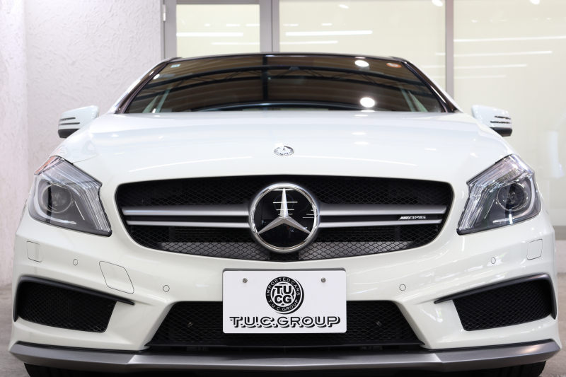 AMG Aクラス A45 4MATIC ﾚｰﾀﾞｰｾｰﾌﾃｨPKG　1ｵｰﾅｰ 黒本革 ﾊﾟﾉﾗﾏSR HDDﾅﾋﾞTV BT音楽 Bｶﾒﾗ PTS DSRC ｷｾﾉﾝﾗｲﾄ ﾚｯﾄﾞｼｰﾄﾍﾞﾙﾄ AMG専用装備&ﾁｭｰﾆﾝｸﾞ 7AT　2年保証