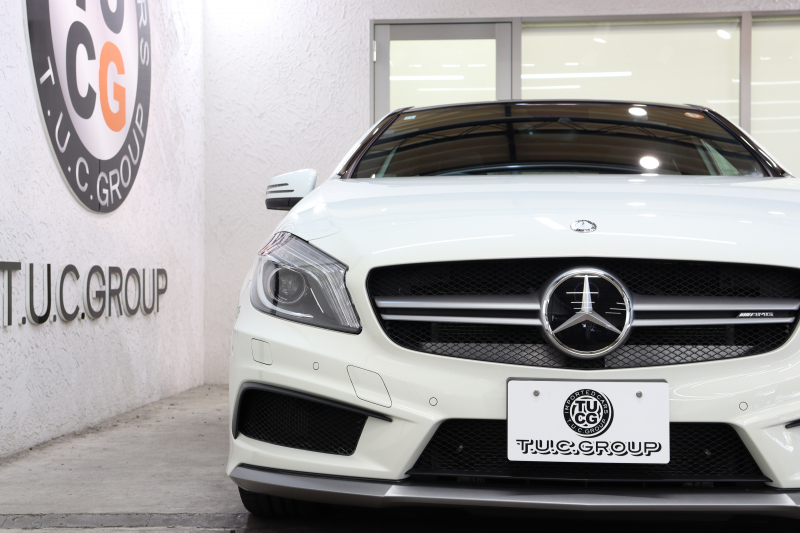AMG Aクラス A45 4MATIC ﾚｰﾀﾞｰｾｰﾌﾃｨPKG　1ｵｰﾅｰ 黒本革 ﾊﾟﾉﾗﾏSR HDDﾅﾋﾞTV BT音楽 Bｶﾒﾗ PTS DSRC ｷｾﾉﾝﾗｲﾄ ﾚｯﾄﾞｼｰﾄﾍﾞﾙﾄ AMG専用装備&ﾁｭｰﾆﾝｸﾞ 7AT　2年保証