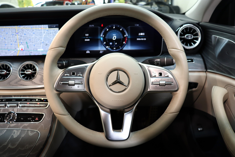 メルセデスベンツ CLS CLS220d ｽﾎﾟｰﾂ ｴｸｽｸﾙｰｼﾌﾞ&ﾚｰﾀﾞｰｾｰﾌﾃｨPKG　ｷｰﾚｽｺﾞｰ ﾍﾞｰｼﾞｭ本革 ﾍﾞﾝﾁﾚｰﾀｰ ｻﾝﾙｰﾌ ﾍｯﾄﾞｱｯﾌﾟD HDDﾅﾋﾞTV ｽﾏﾎ連携 ﾌﾞﾙﾒｽﾀｰ 360ｶﾒﾗ PTS LEDﾗｲﾄ ﾊﾝｽﾞﾌﾘｰA AMGｴｱﾛ&19AW ｴｱｻｽ ﾀﾞｲﾅﾐｯｸS 9AT 希少色ﾋﾔｼﾝｽﾚｯﾄﾞ　2年保証