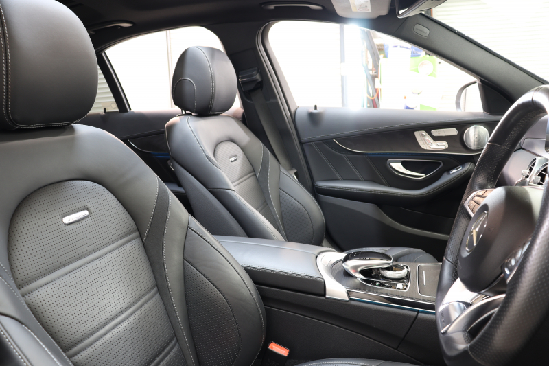 AMG Cクラス C63 ｴｸｽｸﾙｰｼﾌﾞ&ﾚｰﾀﾞｰｾｰﾌﾃｨPKG　ｷｰﾚｽｺﾞｰ 黒本革 ﾊﾟﾉﾗﾏSR ﾍｯﾄﾞｱｯﾌﾟD HDDﾅﾋﾞTV BT音楽 ﾌﾞﾙﾒｽﾀｰ ﾊﾞｯｸｶﾒﾗ PTS LEDﾗｲﾄ ﾊﾝｽﾞﾌﾘｰA AMG専用装備&ﾁｭｰﾆﾝｸﾞﾀﾞｲﾅﾐｯｸｾﾚｸﾄ　2年保証