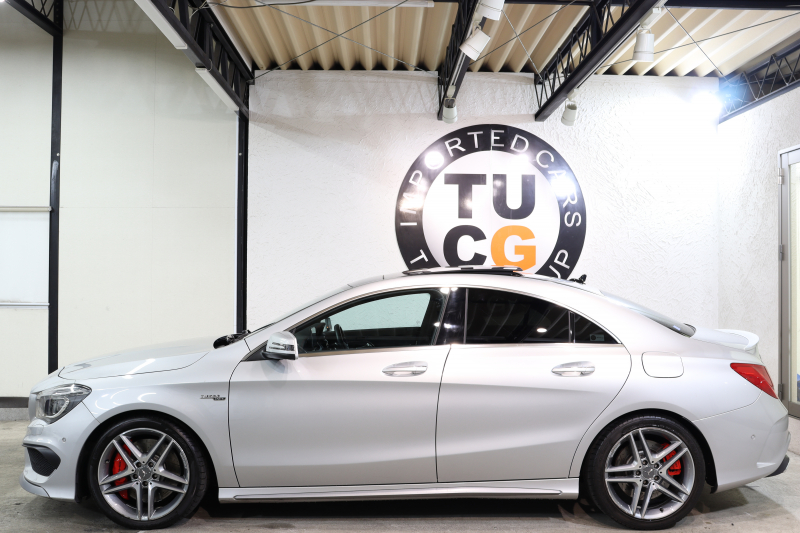 AMG CLAクラス CLA45 4MATIC ﾚｰﾀﾞｰｾｰﾌﾃｨPKG　中期 ｷｰﾚｽｺﾞｰ 黒本革 ﾊﾟﾉﾗﾏSR HDDﾅﾋﾞTV BT音楽 ﾊﾞｯｸｶﾒﾗ PTS ｷｾﾉﾝﾗｲﾄ AMG専用装備&ﾁｭｰﾆﾝｸﾞ 7AT　2年保証