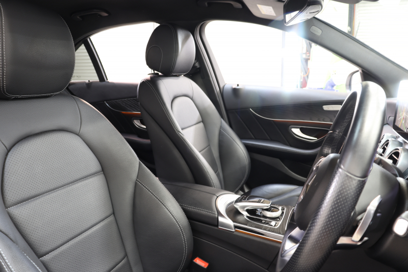 メルセデスベンツ Cクラス C220d ﾛｰﾚｳｽｴﾃﾞｨｼｮﾝ ﾚｰﾀﾞｰｾｰﾌﾃｨPKG　特別仕様車 ｷｰﾚｽｺﾞｰ 黒革 ｼｰﾄﾋｰﾀｰ HDDﾅﾋﾞTV&ｷｬﾝｾﾗｰ BT音楽 ﾊﾞｯｸｶﾒﾗ PTS LEDﾗｲﾄ AMGｴｱﾛ&18AW ﾀﾞｲﾅﾐｯｸS ｴｱｻｽ 9AT　2年保証