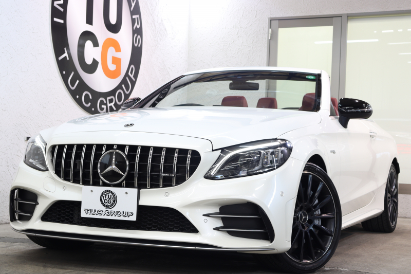 AMG Cクラス C43 4MATIC ｶﾌﾞﾘｵﾚ ﾚｰﾀﾞｰｾｰﾌﾃｨPKG　後期 赤本革 ｴｱｽｶｰﾌ ﾍｯﾄﾞｱｯﾌﾟD HDDﾅﾋﾞTV ｽﾏﾎ連携 ﾌﾞﾙﾒｽﾀｰ ﾊﾞｯｸｶﾒﾗ PTS LEDﾗｲﾄ AMG専用装備&ﾁｭｰﾆﾝｸﾞﾀﾞｲﾅﾐｯｸｾﾚｸﾄ ﾊﾟﾅﾒﾘｶｰﾅｸﾞﾘﾙ 赤幌 9AT　2年保証