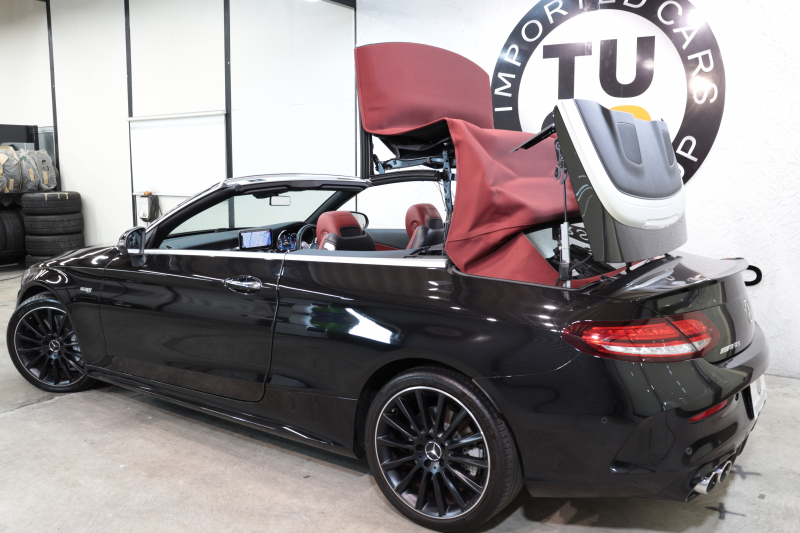 AMG Cクラス C43 4MATIC ｶﾌﾞﾘｵﾚ ﾚｰﾀﾞｰｾｰﾌﾃｨPKG　後期 赤本革 ｴｱｽｶｰﾌ ﾍｯﾄﾞｱｯﾌﾟD HDDﾅﾋﾞTV ｽﾏﾎ連携 ﾌﾞﾙﾒｽﾀｰ ﾊﾞｯｸｶﾒﾗ PTS LEDﾗｲﾄ AMG専用装備&ﾁｭｰﾆﾝｸﾞﾀﾞｲﾅﾐｯｸｾﾚｸﾄ ﾊﾟﾅﾒﾘｶｰﾅｸﾞﾘﾙ 赤幌 9AT　2年保証