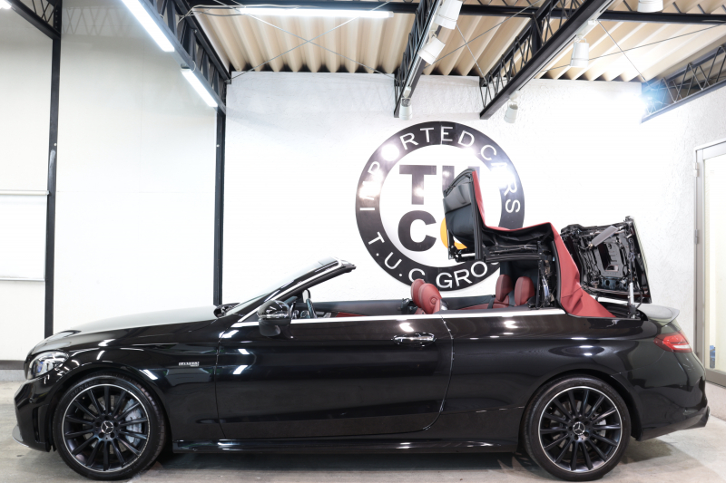 AMG Cクラス C43 4MATIC ｶﾌﾞﾘｵﾚ ﾚｰﾀﾞｰｾｰﾌﾃｨPKG　後期 赤本革 ｴｱｽｶｰﾌ ﾍｯﾄﾞｱｯﾌﾟD HDDﾅﾋﾞTV ｽﾏﾎ連携 ﾌﾞﾙﾒｽﾀｰ ﾊﾞｯｸｶﾒﾗ PTS LEDﾗｲﾄ AMG専用装備&ﾁｭｰﾆﾝｸﾞﾀﾞｲﾅﾐｯｸｾﾚｸﾄ ﾊﾟﾅﾒﾘｶｰﾅｸﾞﾘﾙ 赤幌 9AT　2年保証