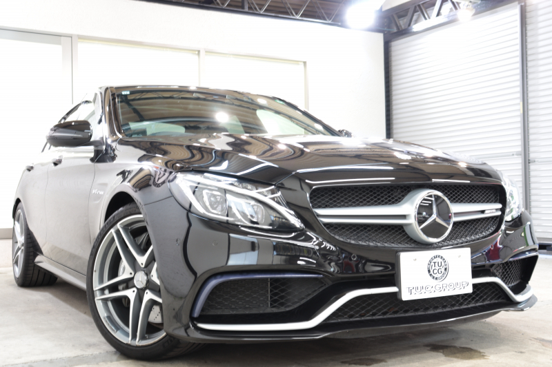 AMG Cクラス C63 ｴｸｽｸﾙｰｼﾌﾞ&ﾚｰﾀﾞｰｾｰﾌﾃｨPKG　ｷｰﾚｽｺﾞｰ 黒本革 ﾊﾟﾉﾗﾏSR ﾍｯﾄﾞｱｯﾌﾟD HDDﾅﾋﾞTV BT音楽 ﾌﾞﾙﾒｽﾀｰ ﾊﾞｯｸｶﾒﾗ PTS LEDﾗｲﾄ ﾊﾝｽﾞﾌﾘｰA AMG専用装備&ﾁｭｰﾆﾝｸﾞﾀﾞｲﾅﾐｯｸｾﾚｸﾄ　2年保証