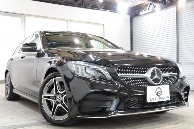 メルセデスベンツ Cクラス C200ｽﾃｰｼｮﾝﾜｺﾞﾝ AVG AMGﾗｲﾝ ﾚｰﾀﾞｰｾｰﾌﾃｨPKG　BSG搭載 後期 ｷｰﾚｽｺﾞｰ 黒革 HDDﾅﾋﾞTV ｽﾏﾎ連携 ﾊﾞｯｸｶﾒﾗ PTS LEDﾗｲﾄ 自動Rｹﾞｰﾄ AMGｴｱﾛ&18AW ﾀﾞｲﾅﾐｯｸS ｴｱｻｽ 9AT　2年保証