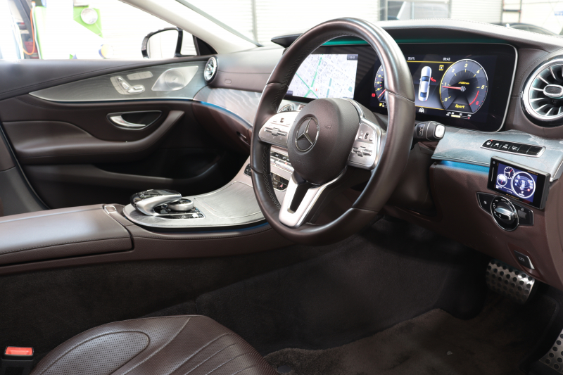 メルセデスベンツ CLS CLS220d ｽﾎﾟｰﾂ ｴｸｽｸﾙｰｼﾌﾞ&ﾚｰﾀﾞｰｾｰﾌﾃｨPKG　ｷｰﾚｽｺﾞｰ 茶本革 ﾍﾞﾝﾁﾚｰﾀｰ ｻﾝﾙｰﾌ ﾍｯﾄﾞｱｯﾌﾟD HDDﾅﾋﾞTV ｽﾏﾎ連携 ﾌﾞﾙﾒｽﾀｰ 360ｶﾒﾗ PTS LEDﾗｲﾄ ﾊﾝｽﾞﾌﾘｰA AMGｴｱﾛ&19AW ｴｱｻｽ ﾀﾞｲﾅﾐｯｸS 9AT　2年保証